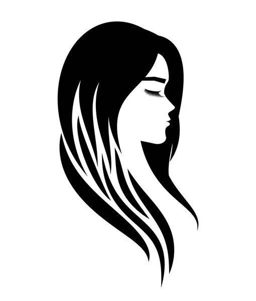 Logotipo para un salón de belleza o procedimientos para extensiones de cabello o pestañas o cosméticos — Vector de stock