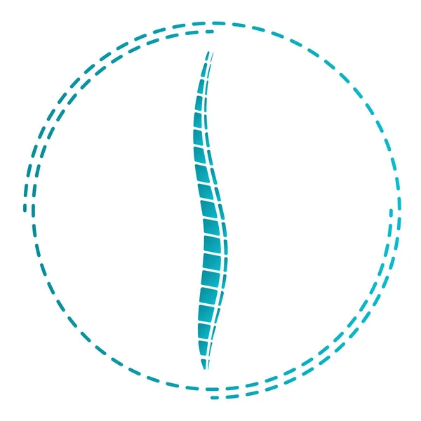 Το λογότυπο του ο ορθοπεδικός γιατρός. Σύμβολο της Ορθοπαιδικής ιατρικής. Εικονίδιο της σπονδυλικής στήλης — Διανυσματικό Αρχείο