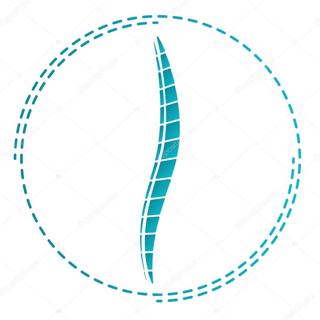 Icon spine. Sign of orthopedics. Logo for orthopedist Vector