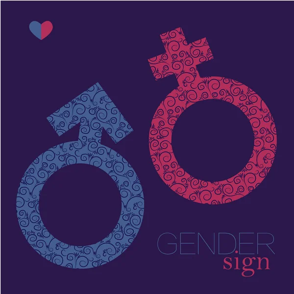 Секс-пение. икона гендерного равенства. Символ мужчины и женщины — стоковый вектор