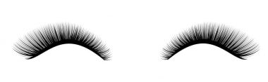 Eyelash extension. A beautiful make-up. Thick cilia. Mascara for volume and length. clipart