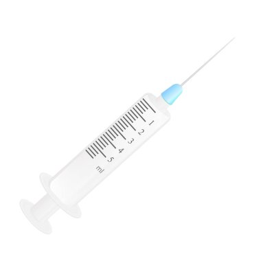 izole bir gerçekçi şırınga
