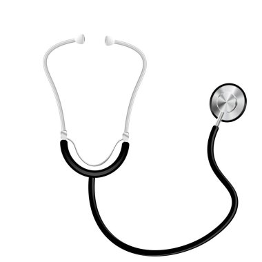 stethoscope realistic isolated clipart