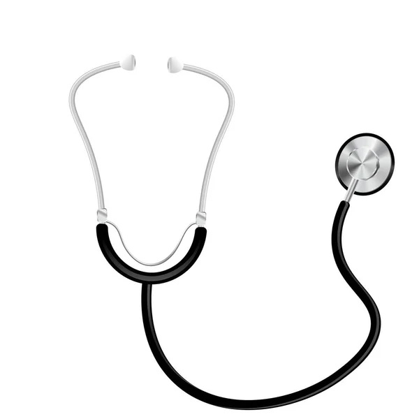 Stethoscope realistic isolated — Stock Vector