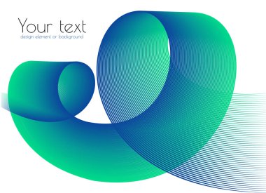 Tasarım için grafik öğe. Arka plan. Karışım degrade eğrisi