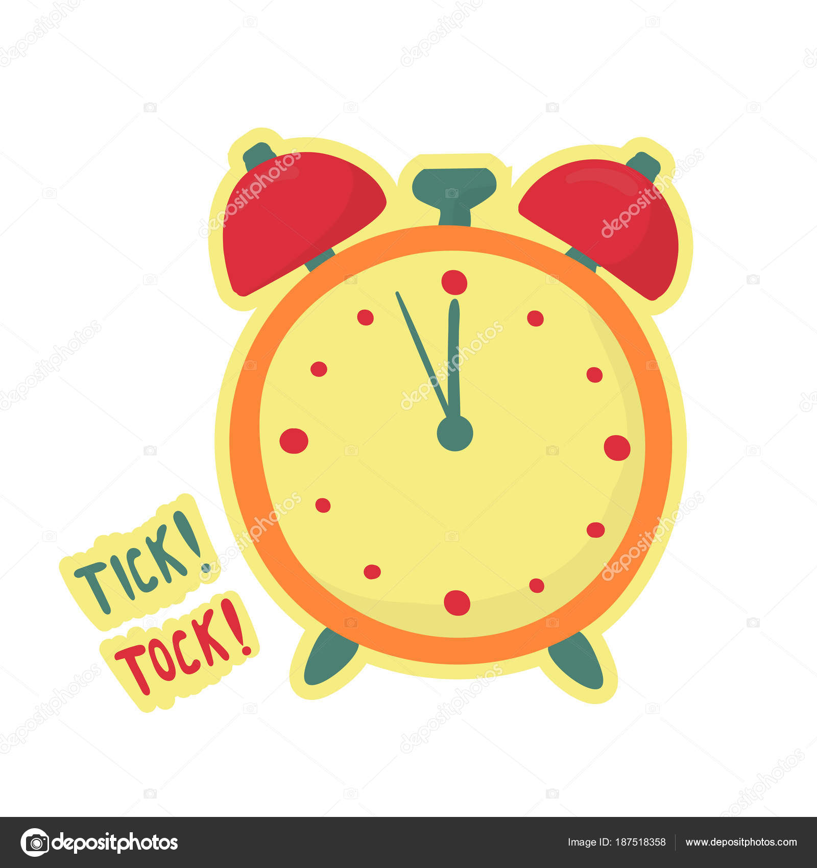 Alarm Clock Make Tick Tock Last Minute Symbol Time Is Over Vector Image By C Liliiakyrylenko Vector Stock