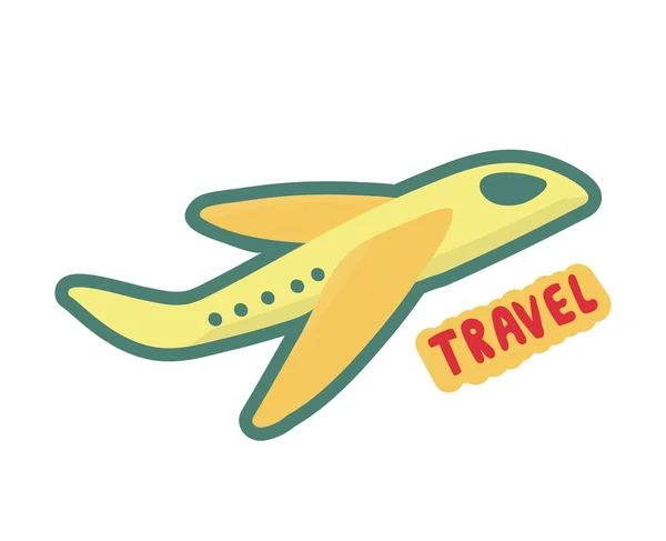 Símbolo de viagem de avião. sinal de turismo e viajante —  Vetores de Stock