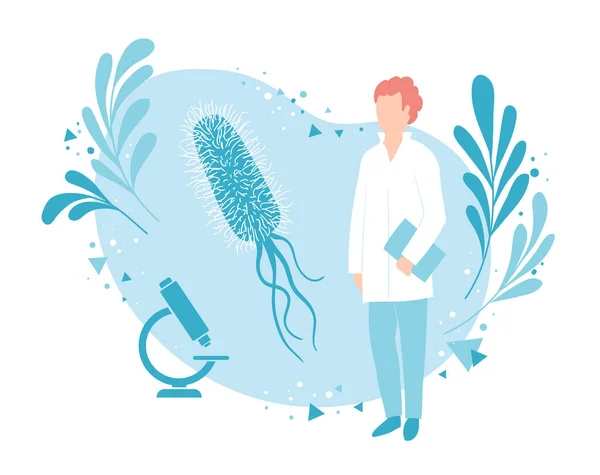 A microbiologist or bacteriologist examines the bacterium. Laboratory bacteriological analysis