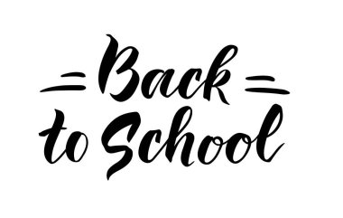 Okula dönelim. El çizimi harfleri. Cümle elle yazılmış.