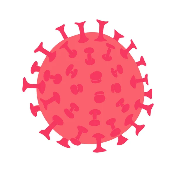 Illustrazione virus isolato. Simbolo di epidemia e microbiologo o virologo — Vettoriale Stock