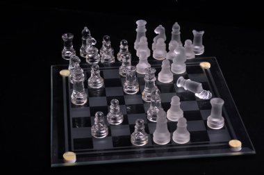 Cam satranç ile koyu arka plan ayarlamak.