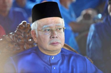 Pekan, Malezya - 28 Nisan: Başbakan Mohd Najib Abdul Razak üzerinde 28 Nisan 2018 Pekan, Pahang, Malezya yılında aday gün boyunca. O Meclis 14 genel seçimleri için 7 Nisan çözünmüş.