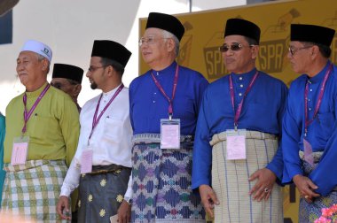 Pekan, Malezya - 28 Nisan: Başbakan Mohd Najib Abdul Razak üzerinde 28 Nisan 2018 Pekan, Pahang, Malezya yılında aday gün boyunca. O Meclis 14 genel seçimleri için 7 Nisan çözünmüş.