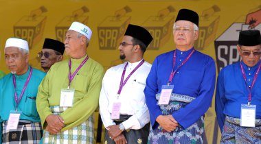 Pekan, Malezya - 28 Nisan: Başbakan Mohd Najib Abdul Razak üzerinde 28 Nisan 2018 Pekan, Pahang, Malezya yılında aday gün boyunca. O Meclis 14 genel seçimleri için 7 Nisan çözünmüş.