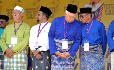 Pekan, Malezya - 28 Nisan: Başbakan Mohd Najib Abdul Razak üzerinde 28 Nisan 2018 Pekan, Pahang, Malezya yılında aday gün boyunca. O Meclis 14 genel seçimleri için 7 Nisan çözünmüş.