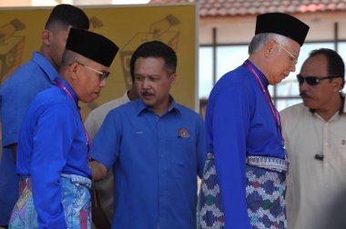 Pekan, Malezya - 28 Nisan: Başbakan Mohd Najib Abdul Razak üzerinde 28 Nisan 2018 Pekan, Pahang, Malezya yılında aday gün boyunca. O Meclis 14 genel seçimleri için 7 Nisan çözünmüş.