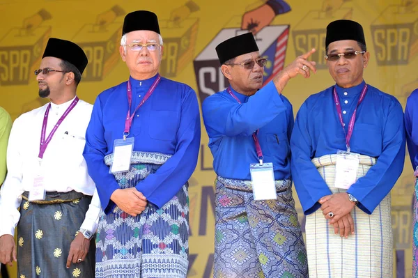 PEKAN, MALAYSIA - 28 APRILE: il primo ministro Mohd Najib Abdul Razak durante il giorno della nomina il 28 aprile 2018 a Pekan, Pahang, Malesia. Ha sciolto il parlamento il 7 aprile per le 14 elezioni generali . — Foto Stock