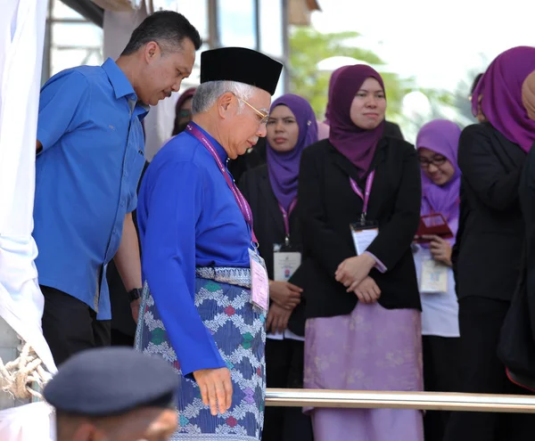 ПЕКАН, МАЛАЙСИЯ - 28 апреля: Премьер-министр Мохд Наджиб Абдул Разак во время дня выдвижения 28 апреля 2018 года в Пекане, Паханг, Малайзия. Он распустил парламент 7 апреля на 14-х всеобщих выборах . — стоковое фото