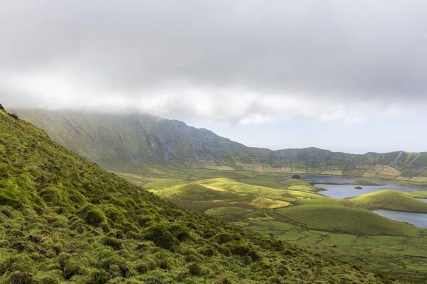 Borda Sul Corvo Caldera Ilha Corvo Nos Açores Portugal — Fotografia de Stock