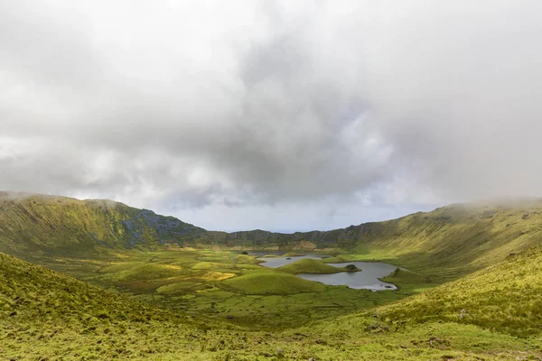 Wafting Clouds Muse Beauty Corvo Crater Island Corvo Azores Portugal — Φωτογραφία Αρχείου