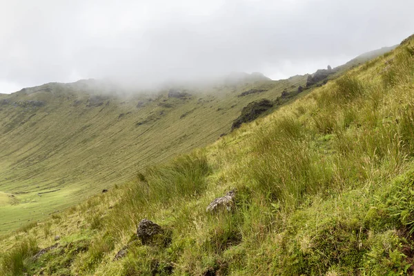 Der Nördliche Rand Des Corvo Kraters Auf Der Insel Corvo — Stockfoto