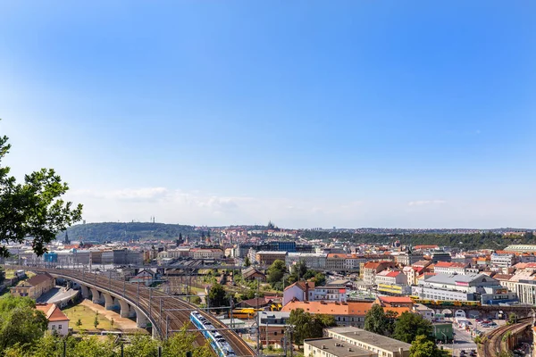 Vista Del Distrito Praga Uno Vitkov Park República Checa —  Fotos de Stock
