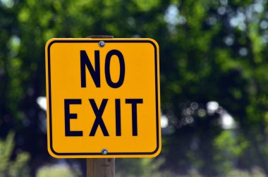 Hiçbir çıkış tabela