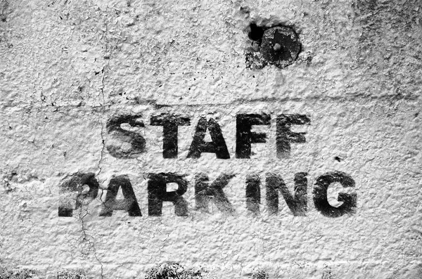 Značení parkování zaměstnanců — Stock fotografie