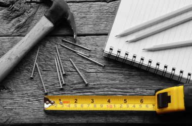 Tezgah ve el araçlar arka plan