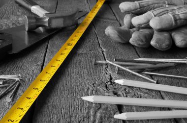 Tezgah ve el araçlar arka plan