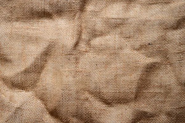 Tecido de Burlap enrugado — Fotografia de Stock