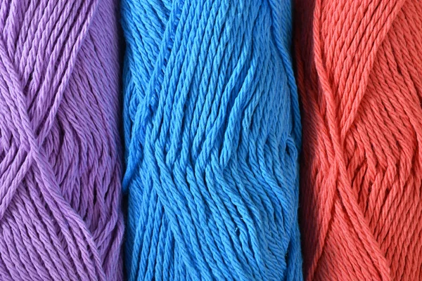 鮮やかな色のかぎ針編み糸の抽象的なイメージ — ストック写真