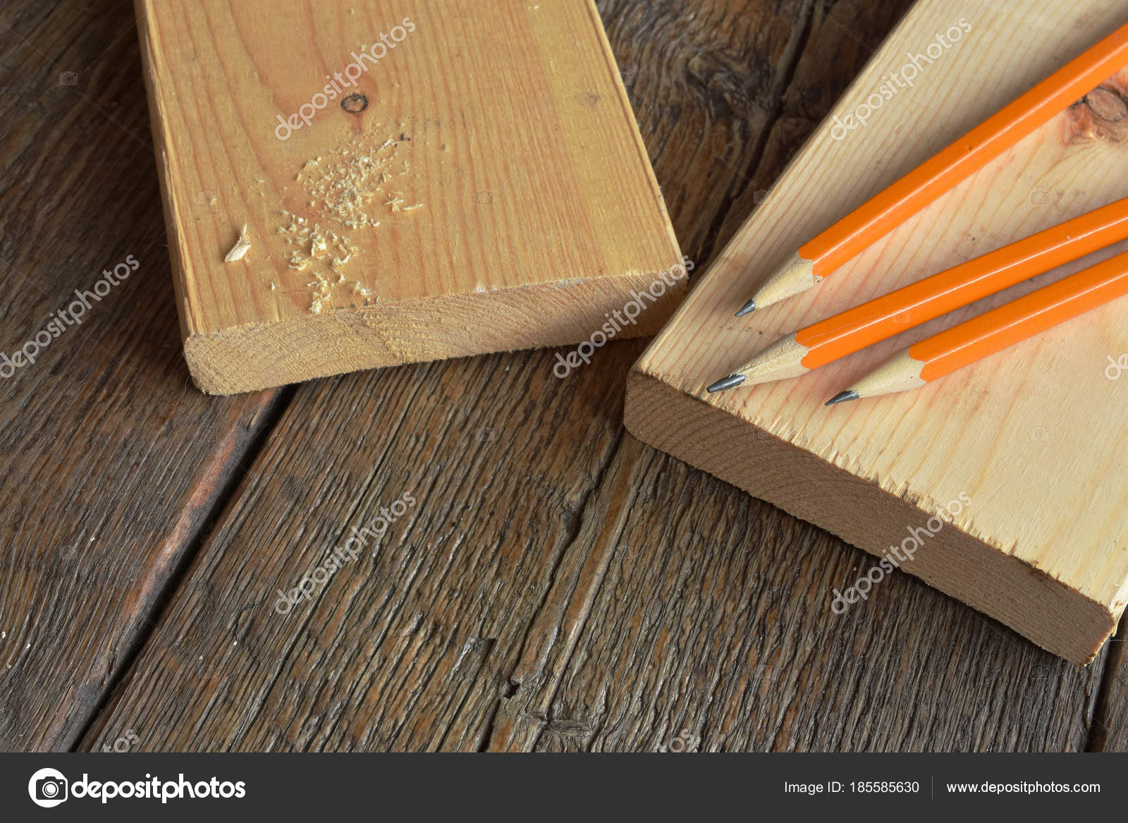 Close Image Old Wooden Carpentry Work Bench Stock Photo