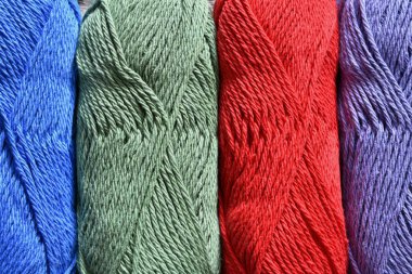 Renkli pamuk ipliği soyut bir görüntü.