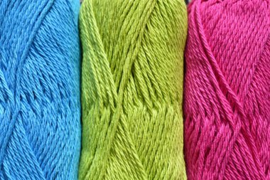 Renkli pamuk ipliği soyut bir görüntü.