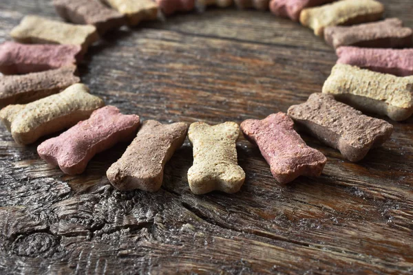 Närbild Bild Flera Små Hund Behandla Kex — Stockfoto