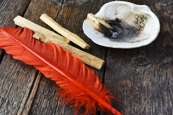 Ein Bild Von Palo Santo Wischt Sticks Mit Einer Leuchtend — Stockfoto