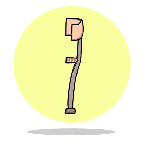 Handritad illustration av en käpp — Stock vektor