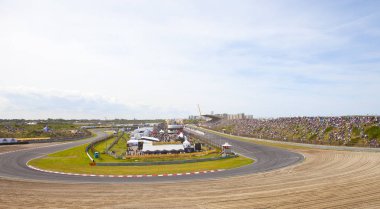 Zandvoort, Hollanda - 21 Mayıs 2017: gün Zandvoort ünlü yarışçı Max Verstappen ile yarış, görünümü