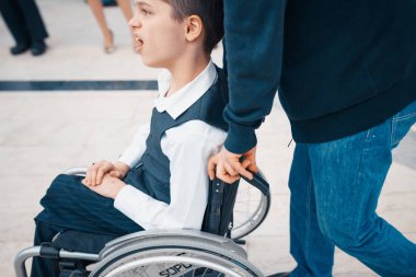 Minsk, Beyaz Rusya - 1 Mayıs 2017: Down sendromu dans çocuklarla 