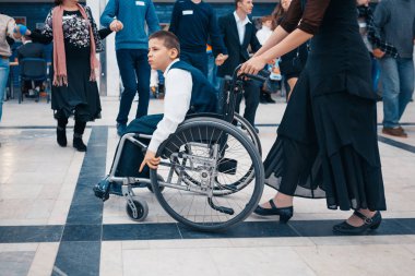 Minsk, Beyaz Rusya - 1 Mayıs 2017: Down sendromu dans çocuklarla 