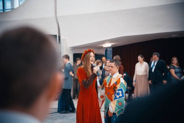 Minsk, Beyaz Rusya - 1 Mayıs 2017: Down sendromu dans çocuklarla 