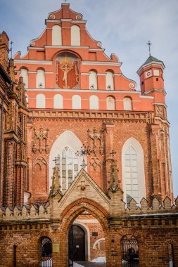 Vilnius, Litvanya. Görünüm Roma Katolik Kilisesi, St. Anne, bir
