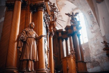 Vilnius, Litvanya - 6 Ocak 2018: İç mekanlar ve architectura