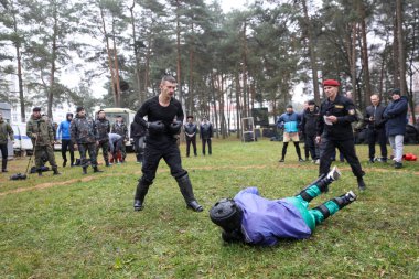 Minsk, Belarus - 1 Ekim 2019: Özel kuvvetler