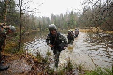 Minsk, Belarus - 1 Ekim 2019: Özel kuvvetler