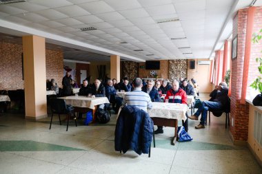 MINSK, BELARUS - 25 Şubat 2020: Evsizler barınağı