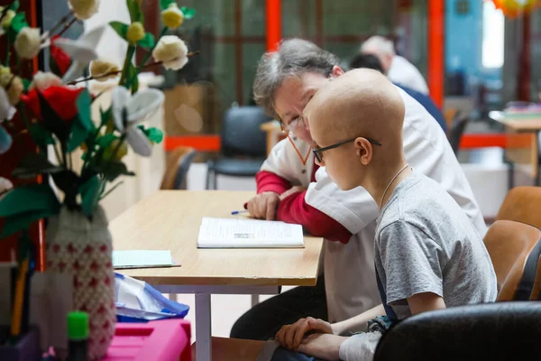 Minsk Belarus Marca 2020 Dzieci Rakiem Hospicjum — Zdjęcie stockowe