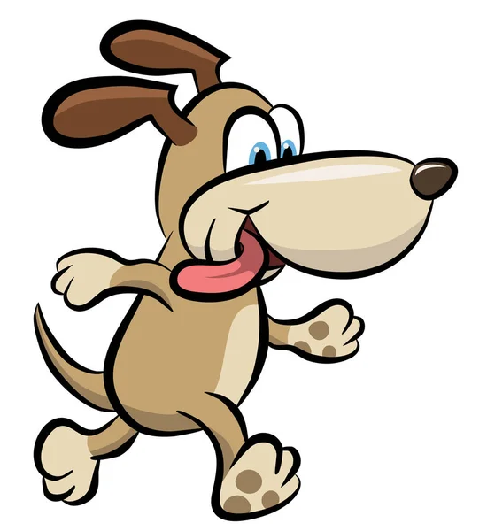 Clipart cão de passeio — Vetor de Stock