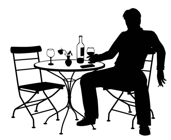 Silhouette homme incliné — Image vectorielle